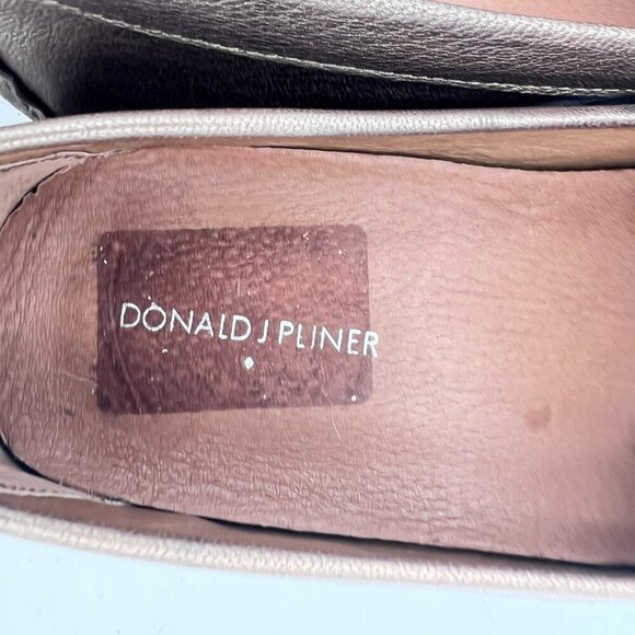 Donald J Pliner Vieto Men Size 11M Gold leather Slip On Loafer Casual Shoes - Picture 10 of 14